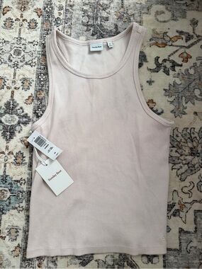 Sunday Best Ribbed Tank Top in Light Blush